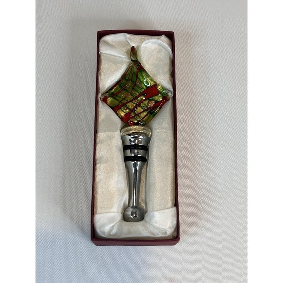 Art Glass Bottle Stopper - Picture 1 of 7